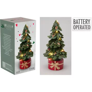 Koopman LED namizna božična jelka 28 cm - osvetljena dekoracija