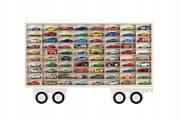 POLICA ZA SPRING AUTS 80 SEDEŽEV LESENA PRIKOLICA ORGANIZATOR HOT WHEELS