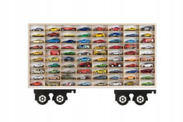 POLICA ZA SPRING AUTS 80 SEDEŽEV LESENA PRIKOLICA ORGANIZATOR HOT WHEELS