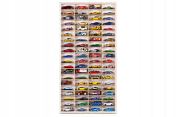 NAVPIKALNA POLICA ZA AVTO VZMETI 80 SEDEŽEV LESENI ORGANIZATOR HOT WHEELS