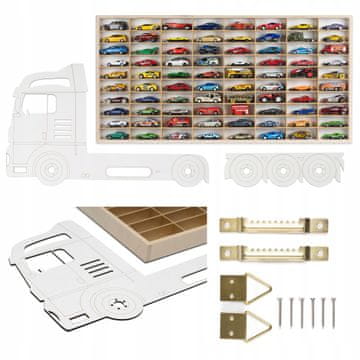 POLICA ZA AVTOMOBILE HOT WHEELS, 80 MEST ZA AVTOMOBILE, TOVORNJAKE, NAKLADALCE