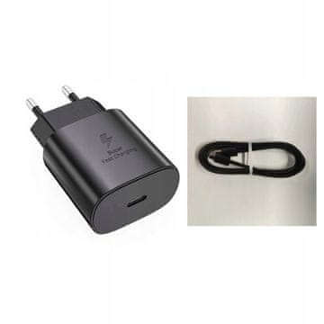 25W PD stenski polnilnik + 1m kabel - hitro polnjenje za Samsung S25/S22