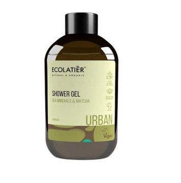 Ecolatier gel za prhanje z morskimi minerali in matcho 600 ml