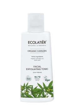 Ecolatier Piling tonik za obraz za učvrstitev kože z organsko konopljo, 150 ml