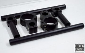 Popolnoma nastavljivo aluminijasto krmilo CLIP-ON -50 mm - ČRNO Stunt Track Gymkhana