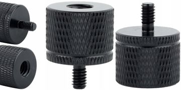 Adapter za redukcijo 1/4" na M4 stativ, aluminijast, črne barve, 20 mm