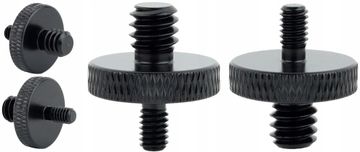 Adapter z redukcijskim vijakom 1/4" na M4 stativ, aluminijast, črne barve, 18 mm