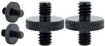 Adapter z redukcijskim vijakom 1/4" na M6 stativ, aluminijast, črne barve, 18 mm