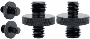 Adapter z redukcijskim vijakom 1/4" na M8 stativ z aluminijastim črnim ohišjem za svetilko 18 mm