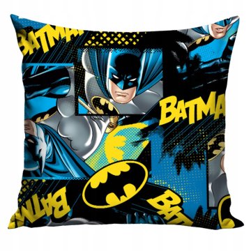 Carbotex Dekorativna prevleka za vzglavnik Batman z junakom in logotipom