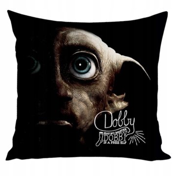 Carbotex Prevleka za vzglavnik Harry Potter Dobby črna, dekorativna za oboževalce