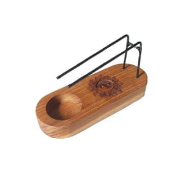 Stojalo Palo Santo iz tikovega lesa Yin-Yang