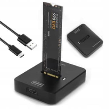 PRIKLOPNA POSTAJA ADAPTER SSD M.2 SATA USB-C 3.2 10 Gbit/s