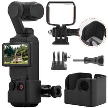 Nosilec za kamero DJI Osmo Pocket 3 - 1/4-palčni nosilec, črne barve
