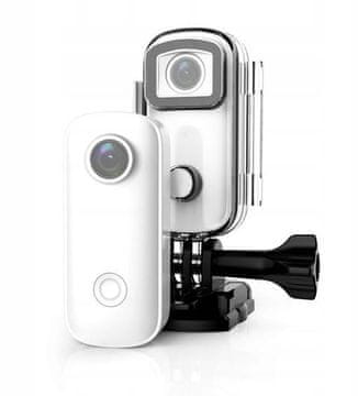 SJCAM C100+ 4K 30fps VODOODPORNA WIFI ŠPORTNA KAMERA BELA