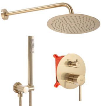 REA LUNGO ZLATO ČRNI VGRADNI SET ZA TUŠIRANJE + ŠKATLA SKU -P4160