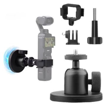 360° magnetni nosilec z 1/4" navojem za GoPro akcijske kamere, vključno z DJI Osmo Pocket, Action, GoPro Hero