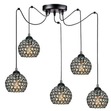 It STROPNA SVETILKA ČRNO STEKLENA ŽARNICA E27 LED KLAUDIA 13-720