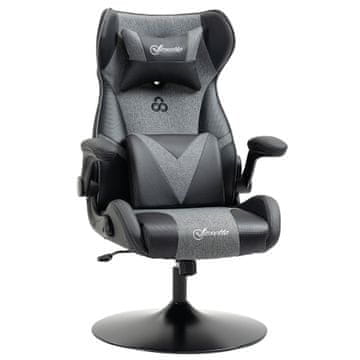 Homestar Gaming stol 69x73x112-118 cm Črno in sivo