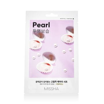 MISSHA Airy Fit Sheet Mask Pearl posvetlitvena maska za obraz iz blaga 19 g unisex