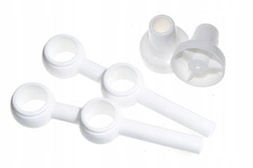 Dvojni plastični nosilec za karnišno palico premera 28 mm, bel, 2 kosa