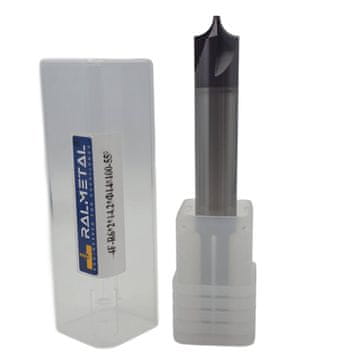 Četrtkrožni konkavni rezkar iz karbidne trdine R6 x 2 x 14,2 x 14D x 100 mm TiSiN 45 HRC