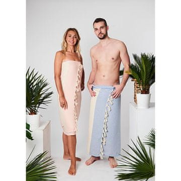 Brisača za hamam DIAMOND 100% naravni bombaž YEYE modra