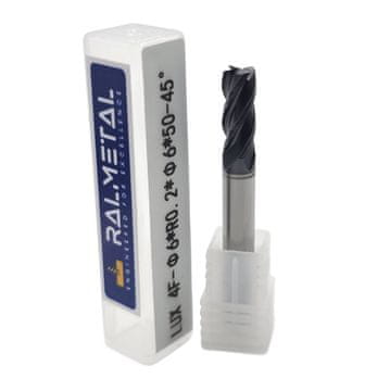 Radialni rezkar iz karbidne trdine Fi 6 x R 0,2 x 50 mm 45 HRC