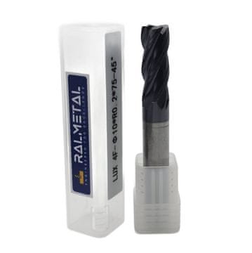 Radialni rezkar iz karbidne trdine Fi 10 x R 0,2 x 75 mm 45 HRC