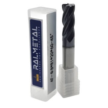 Radialni rezkar iz karbidne trdine Fi8 x R1 x 60 mm - 45 HRC