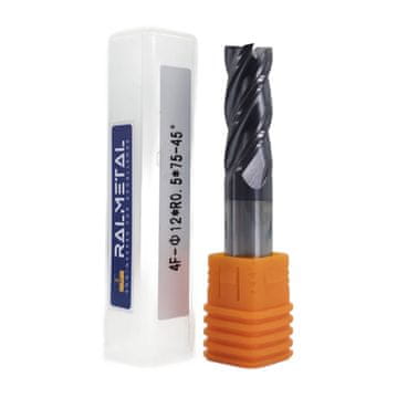 Radialni rezkar iz karbidne trdine Fi12 x R0,5 x 75 mm - 45 HRC