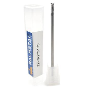 Rezkar iz karbidne trdine za aluminij, 2 rezila, 3 x 8 x 75 mm, 45 HRC