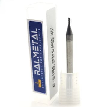 Radialni rezkar iz karbidne trdine Fi 1 x R0,2 x 4D x 50 45 HRC