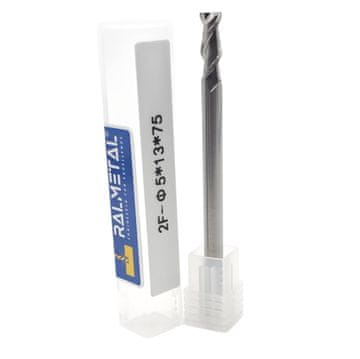 ALUMINIJASTI VHM rezkar z 2 rezili, 5 x 13 x 75 - 45 HRC
