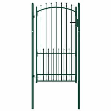 Vidaxl | Ograjna vrata | Zelena 100 x 175 cm Jeklo s prašnim premazom