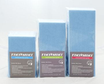 FIKI MIKI frotirni nastavljiv list 140x70 nebesno moder