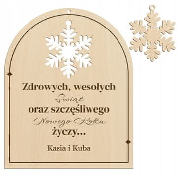 DE Lesene božične želje PERSONALIZIRANA božična voščilnica Z ZVEZDO