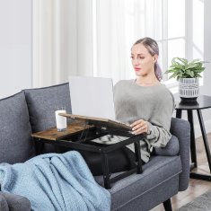 Songmics Stojalo za prenosnik Zajtrkovalna mizica za posteljo