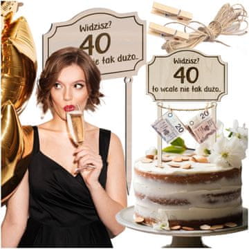 DE Velik smešen okras za torto za 30., 40., 50., 60., 70. rojstni dan, okraski za vse starosti