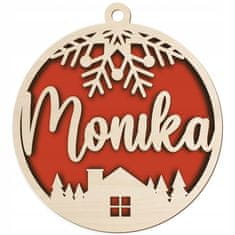 DE Lesena kroglica z imenom, filc, 1 KOS. Personalizirane kroglice za darilo.