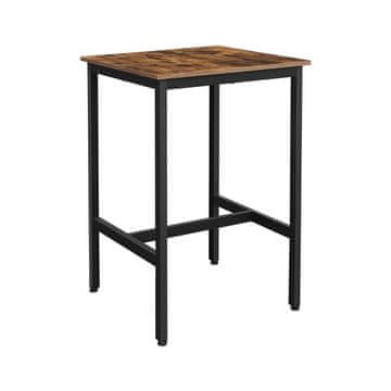 Songmics Kuhinjska barska miza KVADRATNA MIZA za kuhinjo in dnevno sobo KAVA 60x60x92cm