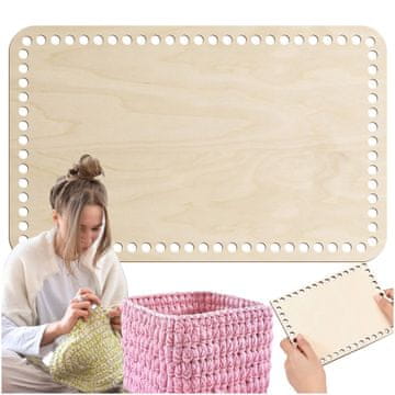 DE Kvačkana osnova iz vezane plošče 40x25cm Dno košare