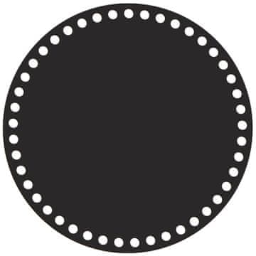 DE Dodatki za kvačkane torbe DIY Osnova za kvačkano košaro ČRNE barve 25 cm