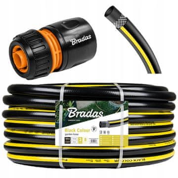 Bradas ČRNO BARVNA vrtna cev 1/2" - 50 m