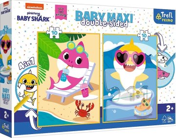 TREFL 43005 Puzzle Baby MAXI 2x10 Vesel dan morskega psa