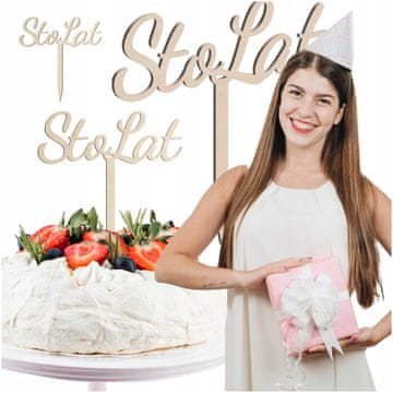 DE Okras za torto SREČEN ROJSTNI DAN za otroški rojstni dan babica dedek učitelj 1 kos