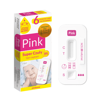 Hydrex Diagnostics Super občutljiv test nosečnosti z ploščico, roza, 10 ml/u, 1 kos.