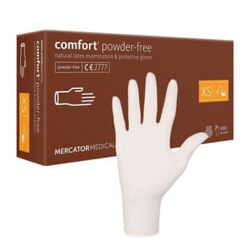 XS Latex Comfort rokavice iz lateksa brez pudra, 100 kosov