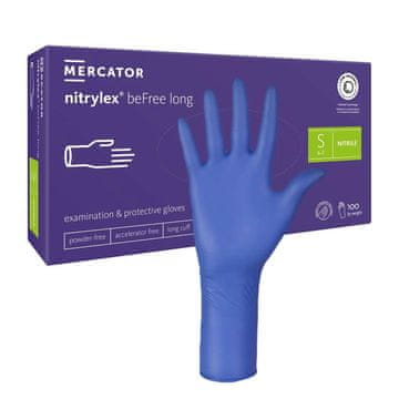 Nitrilne rokavice S modre nitrylex beFree dolge 100 kosov