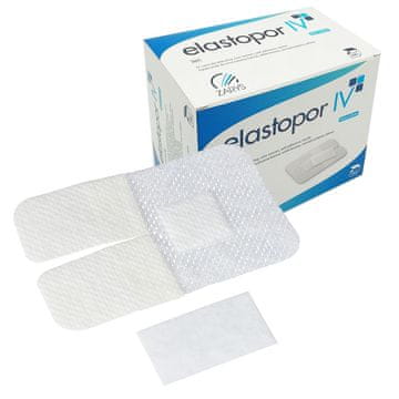 ZARYS Elastopor IV samolepilni netkani povoj za fiksiranje kanil 5,1 cm x 7,6 cm 100 kosov